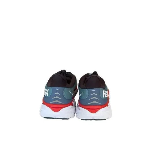 HOKA One One Men's Teal Lace Up Round Toe Clifton 8 Running Shoes Size 9.5D